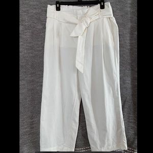 Loft Linen Blend Wide Leg Pants